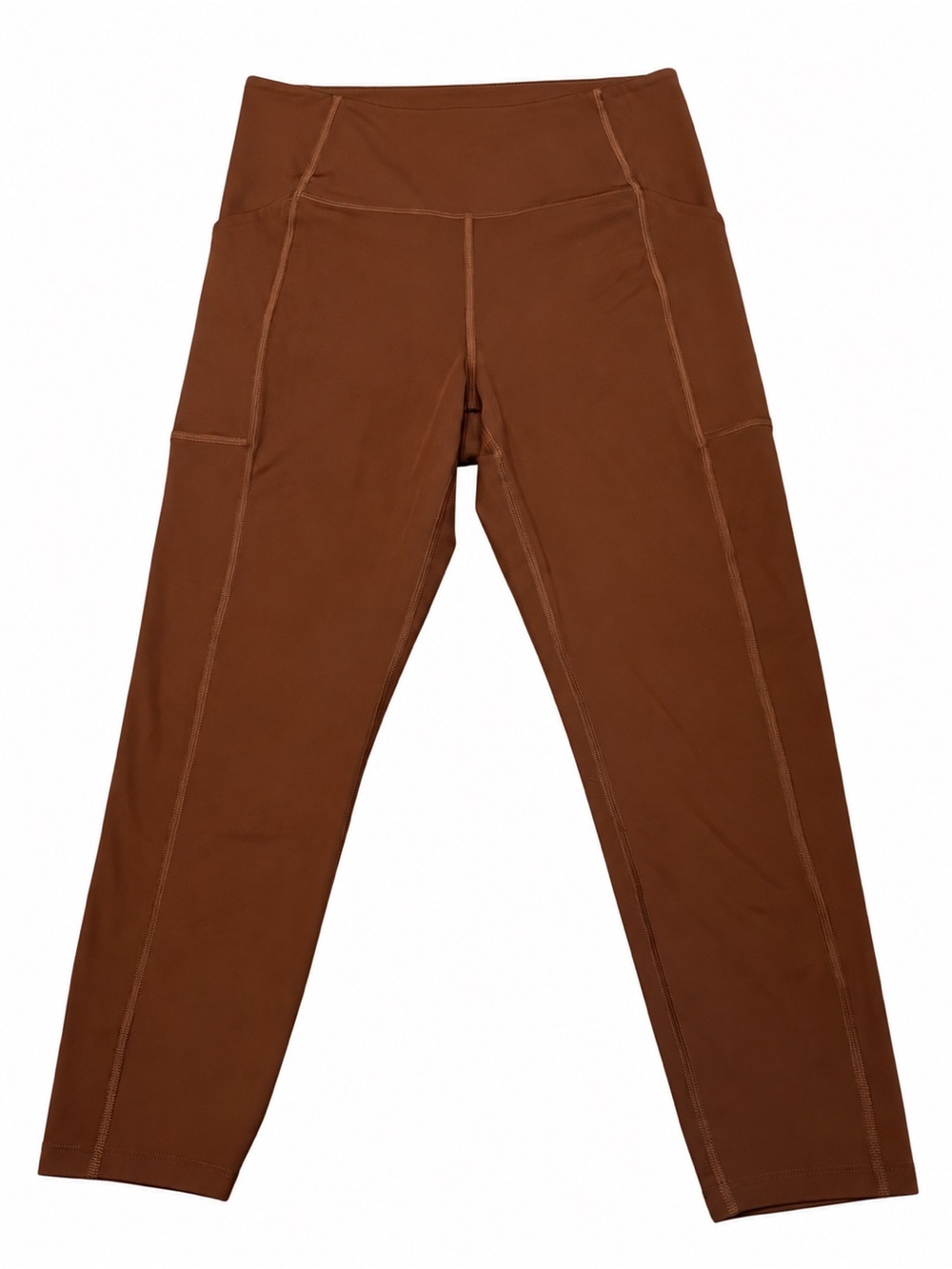 Girlfriend Collective Compressive Pocket Leggings L Brown High Rise #4024